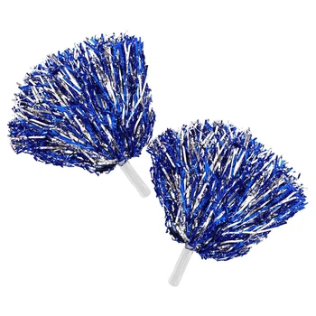 Помпоны для черлидинга и танцев SP-Sport Pom-Poms 0829 комплектация 2шт Blue-Silver