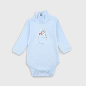 Дитячий боді-гольф для новонароджених Flamingo 74 см, блакитний