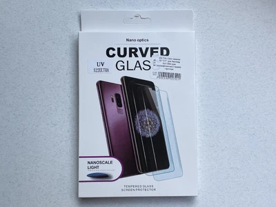 Защитное стекло UV 3D для Samsung Galaxy S22 Ultra с клеем и лампой полностью прозрачное Tempered Glass
