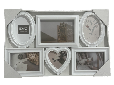 Фоторамка-колаж EVG Inno ZB-6-3250 WHITE COLLAGE 6 на 6 фото 10×15. 10×10. 13×17 см білий