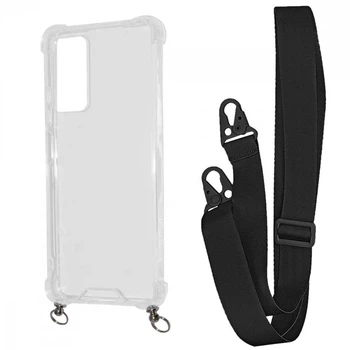 Чехол с ремешком WAVE Clear Case with Strap для Xiaomi Redmi Note 11 Pro/Redmi Note 12 Pro 4G black
