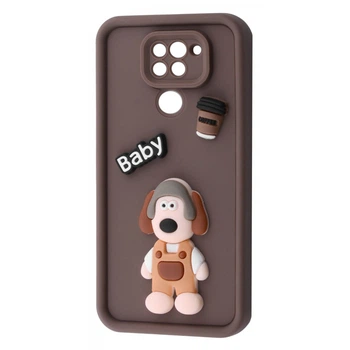 Чехол мультяшный с фигурками VVave Pretty Things Case для Xiaomi Redmi Note 9 brown/baby
