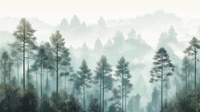 Дизайнерские виниловые фотообои на флизелиновой основе Misty Forest