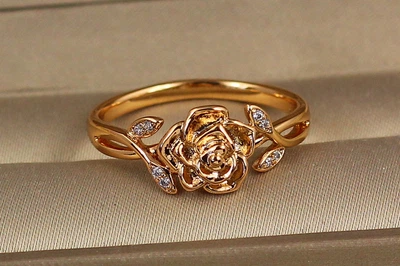 Кільце Xuping Jewelry троянда р 20 золотисте