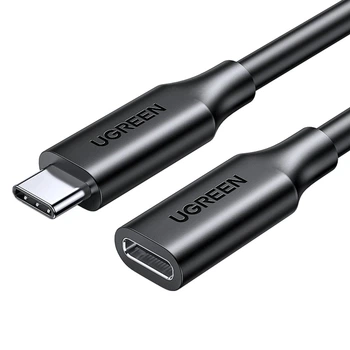 Кабель подовжувач UGREEN US353 Type-C to Type-C Gen2 5A Extension Cable 1m Black (UGR-10387)