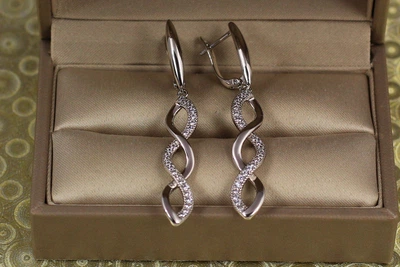Серьги подвески Xuping Jewelry Калето 5 см серебристые