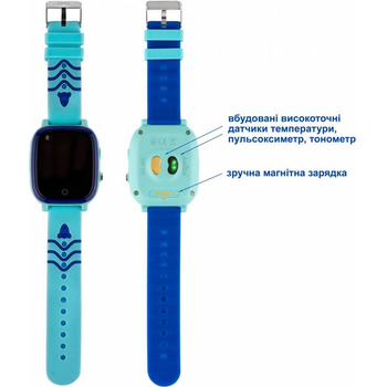 Дитячий смарт-годинник AmiGo GO005 4G WIFI Thermometer Blue