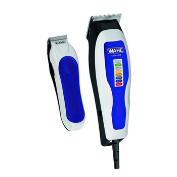 Машинка для стрижки WAHL ColorPro Combo від мережі вібраційний мотор насадок-8 кейс міні триммер у компл. сталь біло-синій