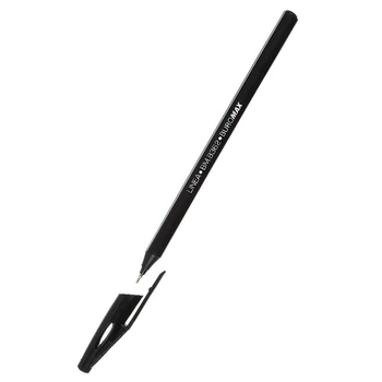 Ручка шариковая масляная BuroMax Linea 0,5 мм черная трехгранный корпус (BM.8362-02)