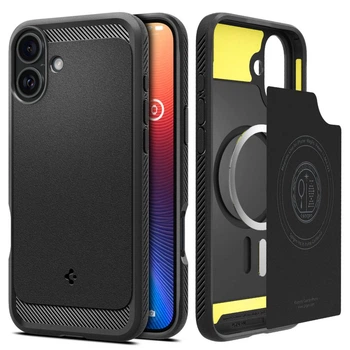 Чохол Spigen Rugged Armor MagFit до iPhone 16 Plus Matte Black (ACS08087)