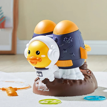 Интерактивная летающая тарелка Фрисби запускалка Space Duck – дисковая катапульта с яркой уточкой