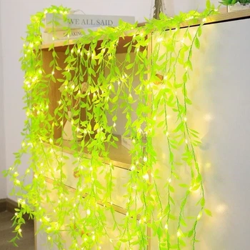 Гірлянда 200 Led зелена верба теплий білий SF-56
