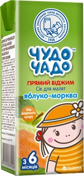 Сок прямого отжима Чудо-Чадо Яблочно-морковный 0.2 л (4820003689028)