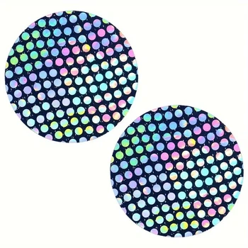 Наклейки на соски та груди мереживні круглі 60мм Nipple cover PS-83 Чорні