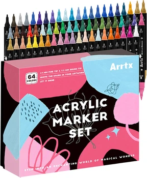 Акриловые маркеры Arrtx 64 цвета (AACM-03-64C)