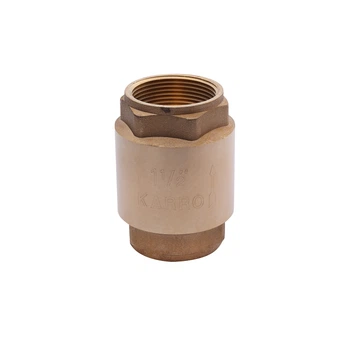 Зворотний клапан для води Karro KR6120 1 1/2" ВВ, штоковий, латунний шток, PN25