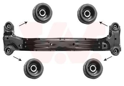 Підрамник задній HYUNDAI TUCSON тільки 2WD (вир-во Van Wezel) Van Wezel (8257629)