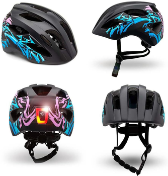 Kask dla dzieci Crazy Safety Grafitti 54-58 cm Czarny (0727040593599)