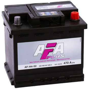 Аккумулятор 52Ah-12v AFA 207х175х190 , R,EN470 AFA (552400047)