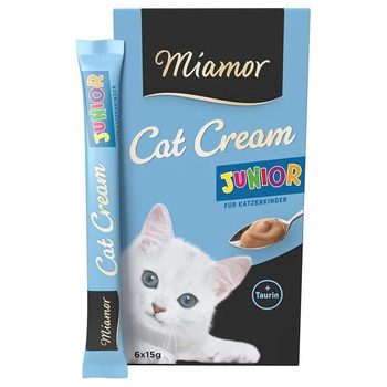 Лакомство для котят Miamor Cat Cream Junior - Cream с таурином (6 стиков х 15г) (4000158743206)