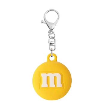 Силиконовый защитный чехол M&M's для Apple Airtag брелок для GPS трекера на ключи / рюкзак / ошейник, желтый (93753474)