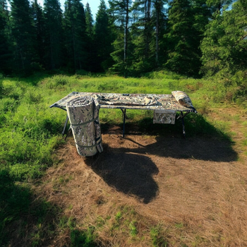 Увеличенная раскладушка Nest НАТО ХЛ 206х72 до 260кг с Матрасом, Карманом, Подушкой и чехлом Мультикам
