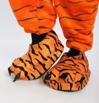 Капці-кігурумі Пазурі Лапи Тигра Для Хлопчика My Kigu Домашні М'які Плюшеві Помаранчевий 39-41 (M13052)