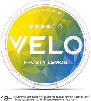 Безтютюнові нікотинові подушечки VELO Frosty Lemon Класичний (4820270363027_n)