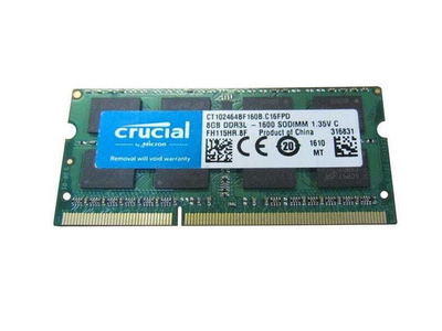 Модуль пам'яті Crucial 8 GB SO-DIMM DDR3L 1600 MHz (CT102464BF160B.C16FPD)