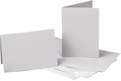 Набор заготовок для открыток с конвертами «Металлик белый»
