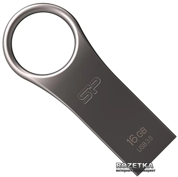 Silicon Power Jewel J80 16GB USB 3.0 Titanium (SP016GBUF3J80V1T)