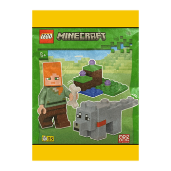 Конструктор Lego Фігурка Alex With Wolf Paper Bag Minecraft 662404 min017