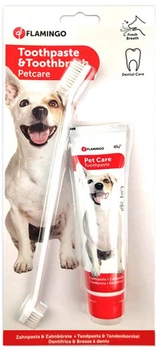 Зубна паста Karlie Flamingo Petcare Toothpaste 85 г + Зубна щітка Toothbrush для собак (5400274984283)