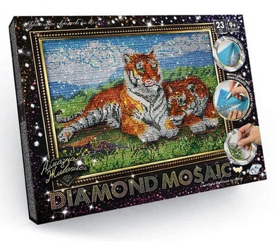 Алмазна мозаїка Danko Toys Diamond Mosaic Тигри DM-01-07