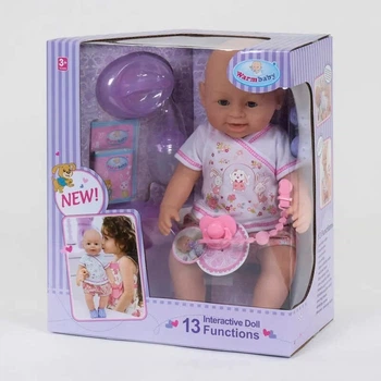 Интерактивный пупс WarmBaby 42 см с аксессуарами музыкальный WZJ 030-518