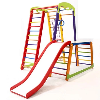 Детский спортивный уголок для дома «Кроха 1 Plus 1-1» SportBaby (6 элементов)