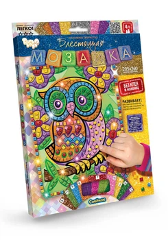 Блестящая мозаика Danko Toys Сова БМ-02-07