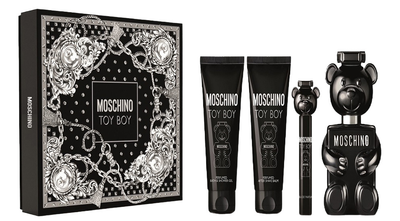 Zestaw męski Moschino Toy Boy Woda perfumowana 100 ml + Balsam po goleniu 100 ml + Żel pod prysznic 100 ml + Woda perfumowana 10 ml (8011003885701)