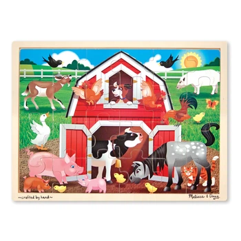 Деревянный пазл в рамке Melissa & Doug «Ферма» 24 элемента MD19061