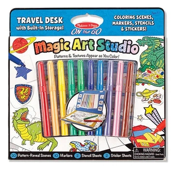 Чарівний набір розмальовок для хлопчиків Melissa & Doug з набором фломастерів, трафаретами та аксесуарами MD5240