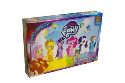 Пазлы G-Toys "My little Pony: персонажи" 35 элементов + постер 21 х 30 см MLP013