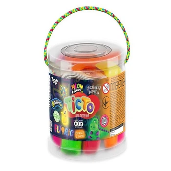 Набор шарикового пластилина Danko Toys Bubble Clay FLUORIC 8 цветов укр TMD-FL-8-01U