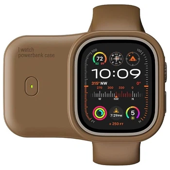 Універсальна Мобільна Батарея IT Hoco Charging Soft Case for Apple Watch 44/45mm 1200 mAh Brown
