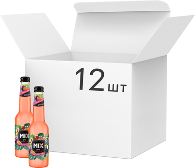 Упаковка напою слабоалкогольного газованого Mix Gin & Passion fruit світле фільтроване 4% 0.33 л x 12 шт (4770047236361)