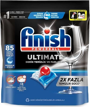 Засіб для миття посуду в посудомийних машинах FINISH Ultimate All in 1, 85 капсул