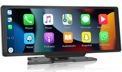 Автомагнітола-відеореєстратор Azom 10" IPS 4K HD CarPlay/Android, AHD камера, 24H паркінг, FM, GPS, AUX, Bluetooth, MicroSD до 256 ГБ