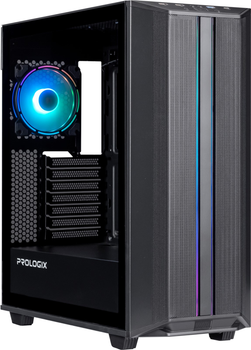 Корпус Prologix E123 Tempered Glass&Mesh Black