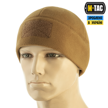 Шапка M-Tac Watch Cap Elite фліс (320г/м2) с липучкой L Coyote Brown