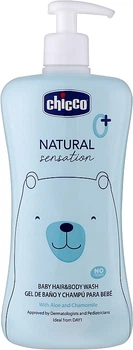 Гель-шампунь для тіла та волосся Chicco Natural Sensation Без Сліз з алое та ромашкою, 500 мл