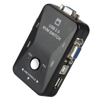 KVM свич VGA USB 2 порта переключатель коммутатор